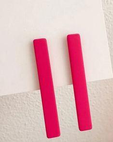 Pink stud earrings