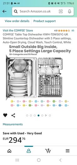 countertop dishwasher