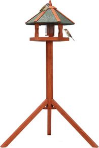 Bird Tables for the Garden,Wooden Bird Table with Asphalt Shingles,Bird Feeders Sturdy for Bird to Uses,Pigeon
