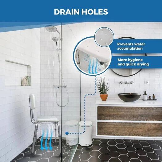 Bath Chair with Backrest for Shower Safety