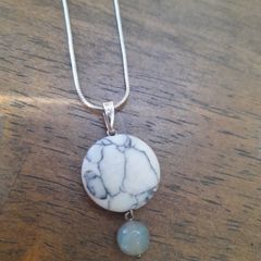Stone Drop Pendant and Chain