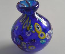 BOTTLE - VASE- Murano Glass - Cobalt Blue