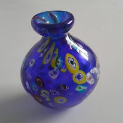 BOTTLE - VASE- Murano Glass - Cobalt Blue