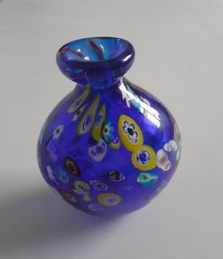 BOTTLE - VASE- Murano Glass - Cobalt Blue