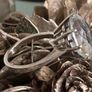 Antique Art Deco Silver Rock Crystal Ring Image 9