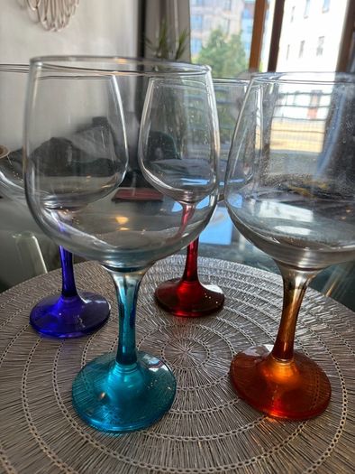 Set of 4 Multicolour Goblets (nice for G&T's)