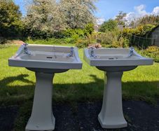 Two vintage wash hand basins in great condition.