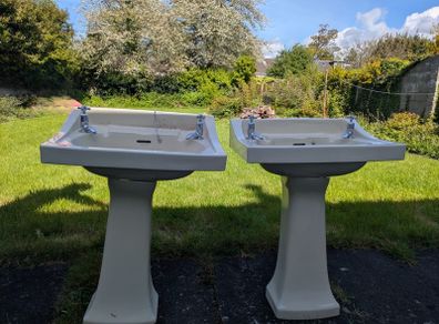 Two vintage wash hand basins in great condition.