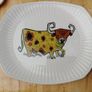 mid century Bull, display plate, vintage serving plate Image 2
