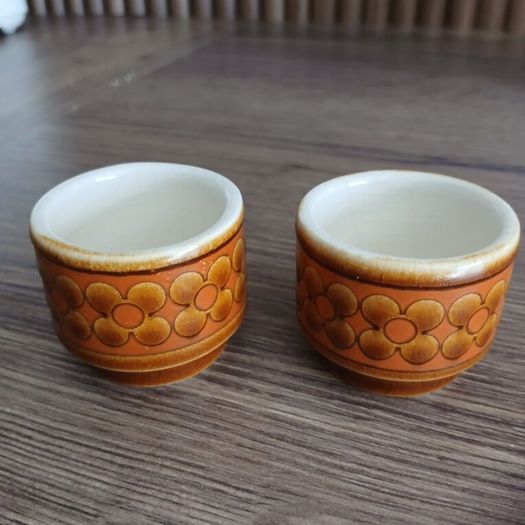 Hornsea Vintage Pottery Saffron Egg Cups