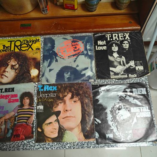 6 T.Rex Marc Bolan German PS 7"s