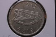Ireland. Irish Republic. Silver Half Crown (1942)