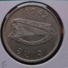 Ireland. Irish Republic. Silver Half Crown (1942)