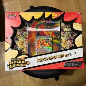 Pokemon Mega Evolution Ascended Heroes Mega Meganium ex, Mega Emboar ex, and Mega Feraligatr ex Boxes