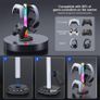 Headphone Gaming Controller Stand for (Xbox) Ps5 Ps4 Switch With 9 Light Modes, RGB Universal Desk Game Accessories for Ps5/Ps4/(Xbox)/Switch Pro Image 10