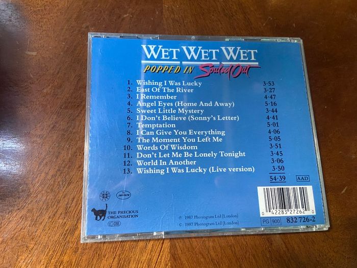 Wet Wet Wet Popped in Souled Out CD