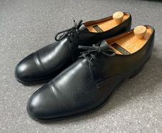 Church's Custom Grade Black Plain Toe Derby Oxford Dress Shoes Size Uk8,5