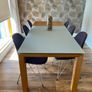 Extendable Dining Table - Solid wood and tempered glass Image 4
