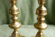 Antique Victorian Candlesticks, Two Vintage Brass Candlesticks , Table or Mantle Decor, Vintage Brass candlesticks