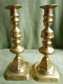 Antique Victorian Candlesticks, Two Vintage Brass Candlesticks , Table or Mantle Decor, Vintage Brass candlesticks