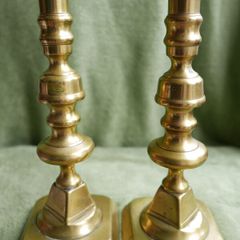 Antique Victorian Candlesticks, Two Vintage Brass Candlesticks , Table or Mantle Decor, Vintage Brass candlesticks