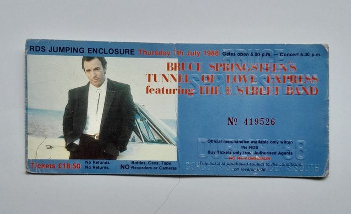 Bruce Springsteen - Tunnel Of Love - Dublin 1988 - Ticket Stub