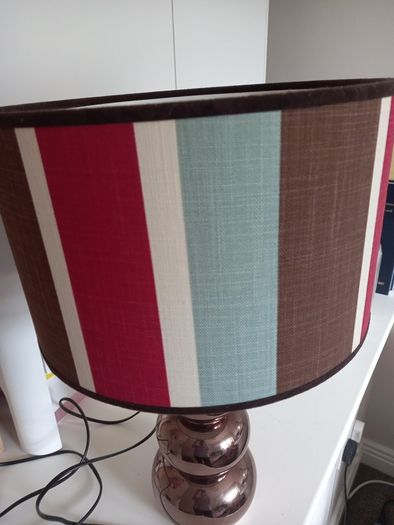 Table lamp  (Teal red brown)