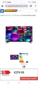 LG 43 inch 4K Smart TV 1080HD