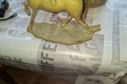 Large Old Brass Horse Ornament, Postage Available or Collection