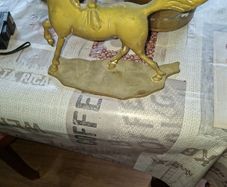 Large Old Brass Horse Ornament, Postage Available or Collection