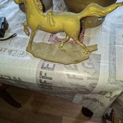 Large Old Brass Horse Ornament, Postage Available or Collection