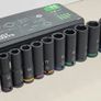 11 Piece 1/2inch Square Drive 6 Point Deep Hex Impact Socket Set -78mm Long | Colour Coded Image 3