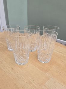 Large Vintage Waterford Crystal Highball Glasses Tramore Pattern