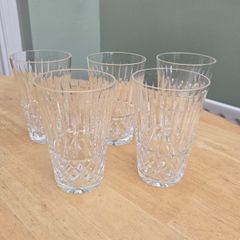 Large Vintage Waterford Crystal Highball Glasses Tramore Pattern