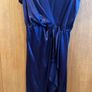 Blue silk dress philosophy di Alberta Ferretti 100% silk royal blue wrap style Image 4