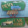 Large Old handpainted Signage Trains Image 5