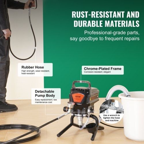 950W 3000PSI High Efficiency Electric Airless Sprayer, Fine And Even Painting Effect, Handheld Paint Sprayers for Home Interior