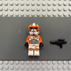 lego Star Wars sw1233 Clone Trooper Commander Cody, 212th Attack Battalion (Phase 2) minifigure- Orange Visor, Nougat Head, Helmet with Holes, Printed Legs