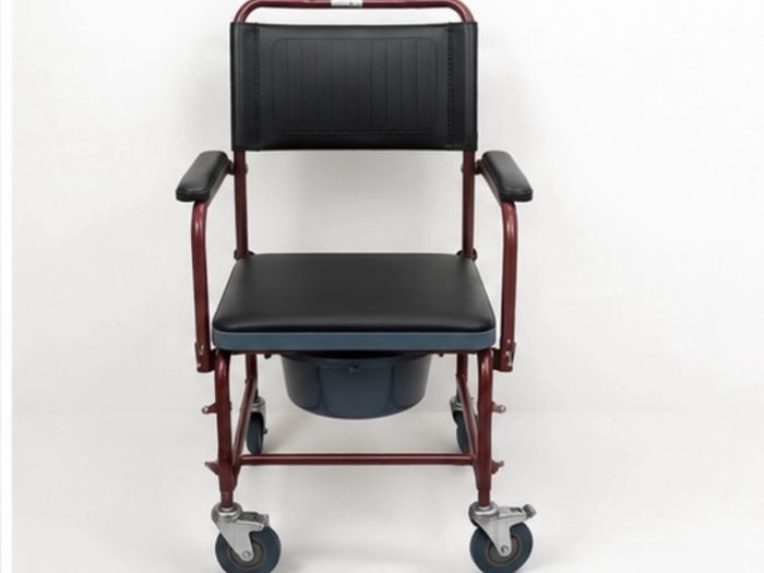 Mobile Commode / Shower Chair with Wheels
