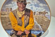 John Wayne "Rugged Horseman" Franklin Mint Collector Plate Boxed