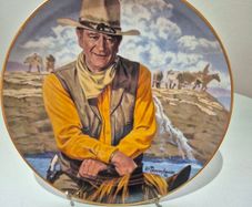 John Wayne "Rugged Horseman" Franklin Mint Collector Plate Boxed