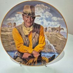 John Wayne "Rugged Horseman" Franklin Mint Collector Plate Boxed