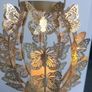 Gold Butterfly Lantern Holder For Candle/Flowers Image 3