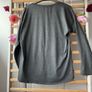 Bnwt Elie charcoal grey embelished top one size long sleeve top Image 9