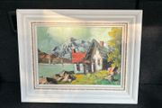 Beautiful Canvas Painting of House and Landscape