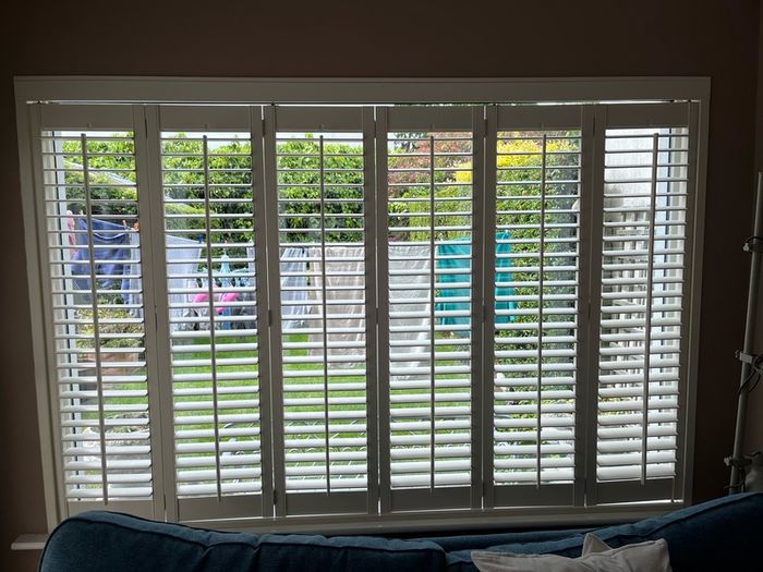 Custom White Interior Shutters