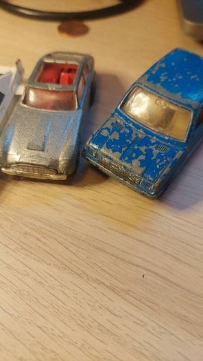 Corgi Juniors Bond Lotus, Bond Aston Martin, Black Cab (Playworn)