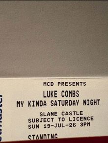 Luke combs concert ticket