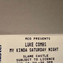 Luke combs concert ticket