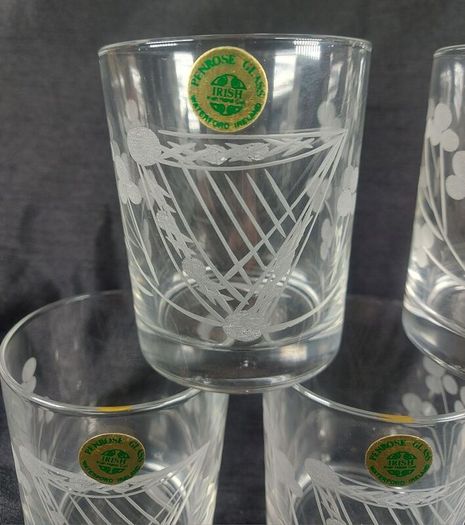 Set of 5 Penrose waterford glasses